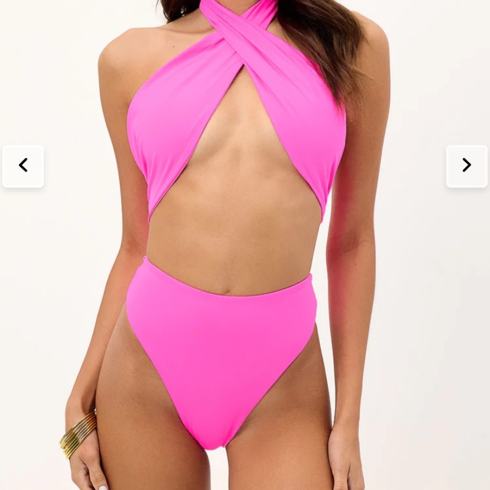 Frankies bikinis hot pink one piece